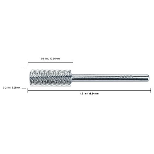 Premium Pana 3/32" Safety Nail Carbide Bit - Silver Small Barrel Head (Grit: Extra Fine - XF) for Electric Dremel Drill Machine