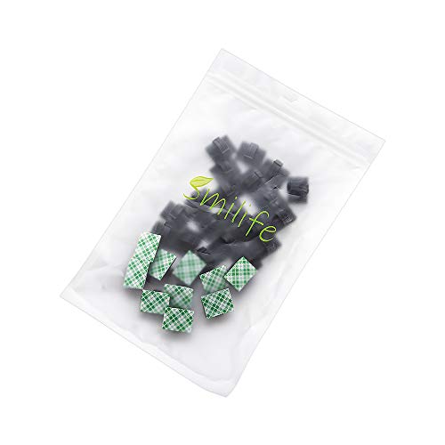Smilife 30 PCS Black Self Adhesive Cable Wire Clip Holders, Snap Design Cable Clip Wire Management, Wire Organizer Use for Home, Office, Car