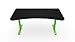 Arozzi Arena Ultrawide Curved Gaming and OfficeDesk with Full Surface Water Resistant Desk Mat Custom Monitor Mount Cable Management Cut Outs Under The Desk Cable Management Netting - Green
