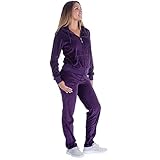Womens Velour Tracksuit Set Soft Sports Joggers Outfits 2 Pieces Sweatsuits Zip Up Hoodies and Sweatpants