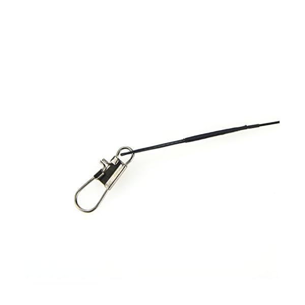 Rose-Kuli-72pcs-Fishing-Leader-Line-Wire-Soft-Plastic-Coated-Stainless-Steel-Wires-With-8Shape-Ring-and-Connector-Black