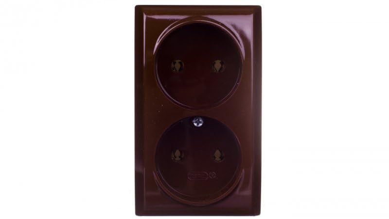 bis Double Socket b/u Brown GN-2B/24 ospel 5907577443887
