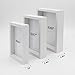 Afuly White Picture Frames 4x6 5x7 and 6x8 Three Display Shadow Box Design Deep Cases for Gallery Wall Hanging and Desk Standing Mom Day Gifts Set of 3
