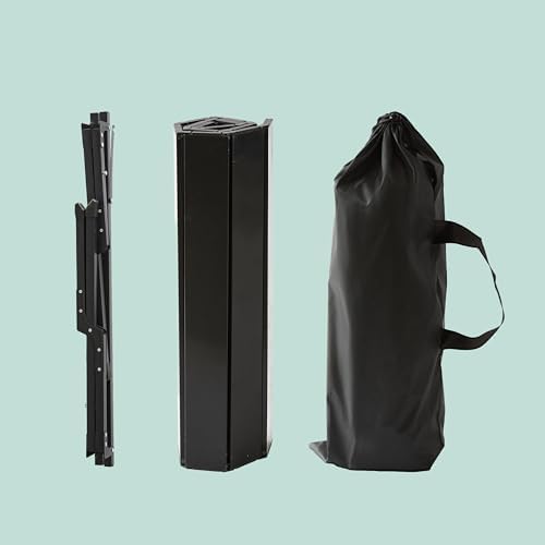 Mesa de Campismo Dobrável Ajustável Resistente às Intempéries 44x90x60 cm Preto