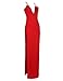 Leadingstar Women Sexy Deep V-neck Backless Spaghetti Strap Maxi Tank Long Dress (59.28 Long=Asian S, Red)