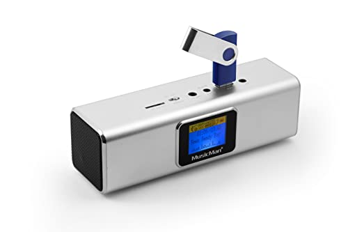 Technaxx Musicman Ma Soundstation Enceinte Stéréo + LCD Display Pour Lecteur Mp3/Ipod/iPhone Argent