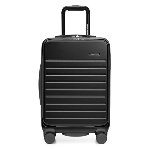 TRAVELER’S CHOICE MYKEL DUAL OPENING POLYCARBONATE HARDSIDE SUITCASE WITH SLEEVE AND ERGONOMIC HANDLE