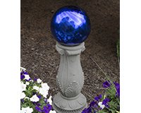 10 inch Chrome Blue Swirl Globe Gazing Ball