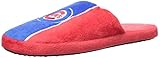 FOCO MLB Mens Big Logo Stripe Slipper