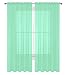 Luxury Discounts 2 PC Solid Rod Pocket Sheer Window Curtain Treatment Drape Voile Panels In Variety Of Colors (55"x84", Mint) primary