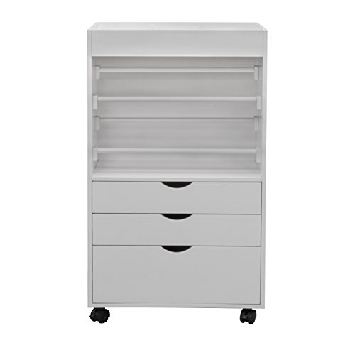 Studio Designs White Crafts and Hobby Wrapping Paper Organizers Cart