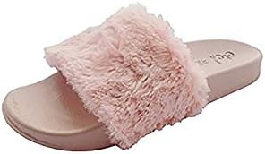 Emma Shoes Women's Fashion Faux Fur Pool Slide