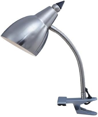 Park Madison Lighting PMD-4643-16 16-1/4-Inch Tall Incandescent Clamp-A Lamp with Adjustable Gooseneck Column, Satin Nickel Finish by Park Madison Lighting