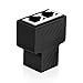 SENHUO RJ45 Ethernet Splitter Connector Adapter,Compatible with Cat7, Cat6, Cat5e Cables - Black (ONLY ONE Female Port Work at A time)