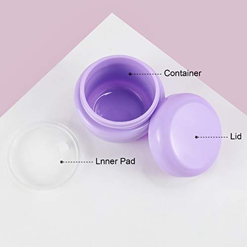 LONGWAY 1 Oz (30ML) Little Plastic Jars with Lids and Inner Liners