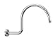 Purelux High Arc Shower Arm Water Outlet PJ1611 with Gasket Flange 17 Inches Long Reach Made of Stainless Steel, Chrome Finish Rainfall Shower Head Extension primary