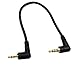 Poyiccot 2.5mm to 3.5mm Audio Cable, 90 Degree Right Angle 3.5mm 4 Pole Male to 2.5mm 3 Pole Male Headset Stereo Audio Aux Extender Stereo Jack Cable 20cm (3.5 M/ 2.5 M)