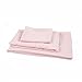 TILLYOU 3-Piece Brushed Microfiber Toddler Sheet Set for Boys Girls, Solid Baby Bedding Sheet & Pillowcase Sets Includes Flat Sheet, Fitted Bed Sheet and Envelope Pillowcase, Pink