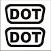 2 DOT HELMET DECALS STICKER PACK BLACK SHIPPING CYCLE