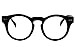 Beison Horn Rimmed Round Eyeglasses Frame Clear Lens 46mm (Matte black, 46)