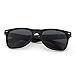 MLC Eyewear Vintage 80's Retro Classic Horn Rimmed Polarized Unisex Sunglasses - Charcoal Black