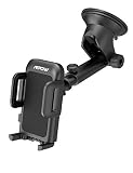 Mpow Upgrade Dashboard Car Phone Mount, Adjustable Windshield Holder Cradle with Strong Sticky Gel Pad Compatible iPhone 11 Pro/ Max/X/XS/XR/8Plus/8/7Plus/7/6Plus, Galaxy S8/9/10, Google, Black