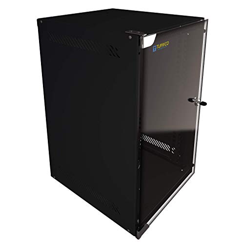 Portable 10" Network Cabinet 9U -Tupavco TP1529- SOHO Floor/Wall Mount Compact Ten Inch Half-Rack -IT Electronics CCTV Media Networking Equipment Server Rackmount Enclosure -Glass Door Secured Lock - Thumbnail 6