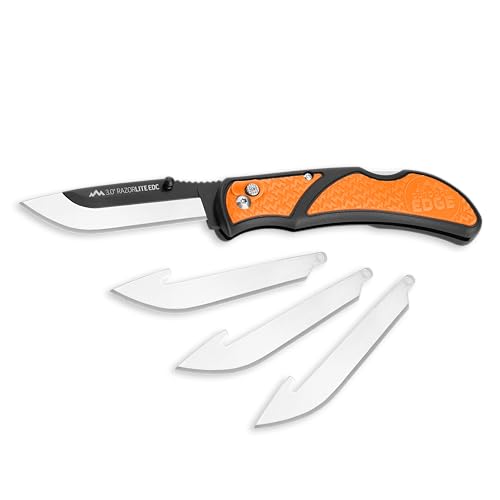 OUTDOOR EDGE 3.0" RazorLite EDC Knife, Blaze Orange