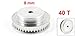 uxcell Aluminum Alloy XL Type 40 Teeth 8mm Pilot Bore Screwed Timing Belt Pulley