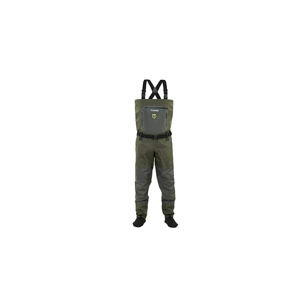TIDEWE Breathable Waders, Waterproof Stockingfoot Chest Waders with