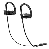Mpow D7 Bluetooth Headphones IPX7 Waterproof, Richer Bass Stereo Wireless Sport Earphones, 10-12H Battery Noise Cancelling Earbuds w/Mic, Best Wireless Sport Headphones for Running Workout Gym, Black