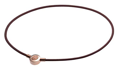 Phiten Necklace RAKUWA Neck metalx Push Type 45cm Brown Japan Import