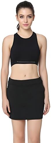 Women's Elastic Pleated Golf Skort with Pockets(black,xl)