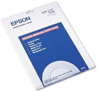 Epson Premium Photo Paper PAPER,PHTO,LTR,20PK,S-GLS (Pack of6)