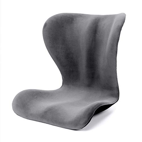 Seat Cushion with Back Support Women Office Chair Cushion for Pain Relieving | Lumbar Support Ergonomics Seat - Tailbone Pain Relief Cushion - Pelvic Correction Chair Cushion for Woman