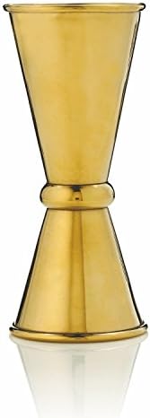 Stainless Jigger, Small Japanese Style Gold Double Steel Cocktail Jigger (Sold by Case, Pack of 12)