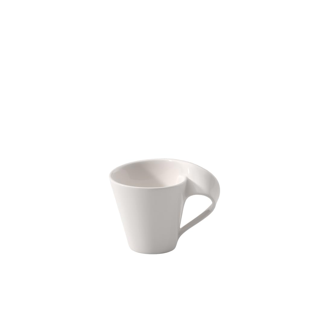 Villeroy & Boch NewWave Caffè Espresso Cup, 80 ml, Premium Porcelain, White