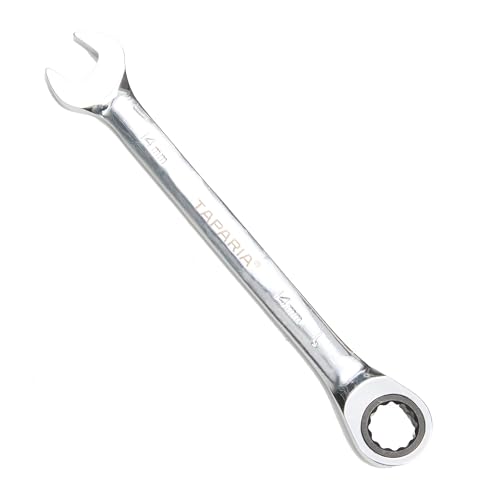 Taparia 14mm Gear Wrench Combination Spanner made of Chrome Vanadium Steel, Combination Ratchet Spanner, CrV Steel Mirror polish Finish, Anti Rust coating 3