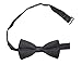 JAIFEI Toddler Kids 4 Clips Adjustable Suspenders and Matching Bow Tie Set (Black)