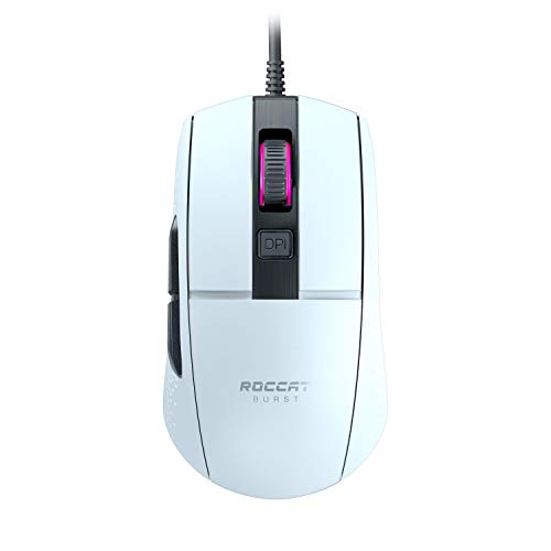 Roccat Burst Core – Souris De Jeu Optique Ultra-Légère (Haute-Précision, Capteur Optique 8 500 Dpi, Seulement 68 G, Conçue En Allemagne), Blanc
