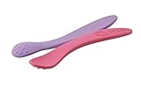oogaa Silicone Baby Weaning Spoons - 2 pk Added Texture Stimulates Senses. Easy Clean