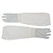 Beekeeping Gloves Premium Goatskin Leather Beekeeper's Glove with White Vent Long Canvas Sleeve and Elastic Cuffs Ventilated and Cuff Protected Bee Gloves Large