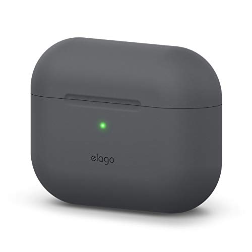 elago Original Case Compatible with Apple AirPods Pro Case - Protective Silicone Cover, Anti-Slip Coating, Precise Cutout, Supports Wireless Charging (Dark Gray)