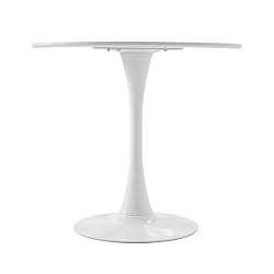 Modern Round Dining Table, ∅31.5'' Colored Top