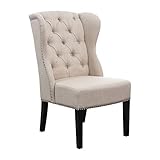 Abbyson Living Wingback Dining Chair with Tufted