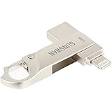 USB 3.0 Memory Stick 128GB,USB Flash Drive,Photo Stick for iPhone Encryption External Drive Jump Drive Sunswan Compatible iPhone iPad iOS MacBook PC and Computer(Silver128GB-MK)
