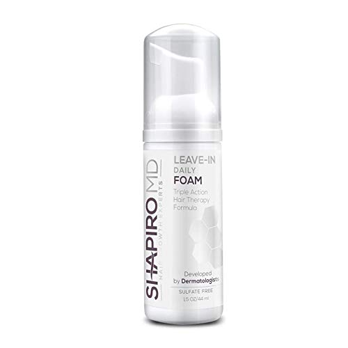 Hair Loss Leave-In Daily Foam | All-Natural DHT Blockers for Thinning Hair Developed by Dermatologists | Experience Healthier, Fuller & Thicker Looking Hair - Shapiro MD | 1-Month Supply