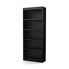 South Shore Axess Collection 5-Shelf Bookcase, Black