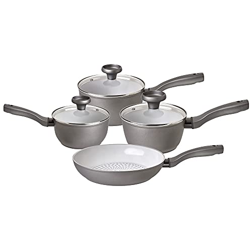 Prestige Earth Pan Induction Hob Pan Set 4 Piece Non Stick Pots and
