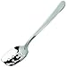 Winco SPS-P8, 8-Inch Perforated Slanted Plating Spoon, Stainless Steel Utility Specialty Spoon, Slotted Serving Spoon